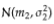 N(m2,σ2/2)