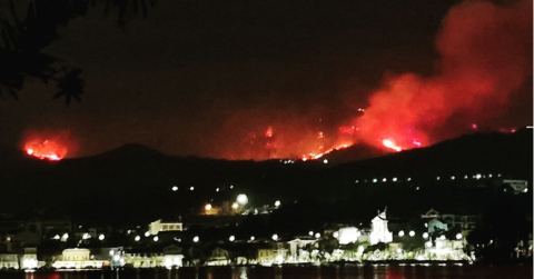 Fires on Mediterranean Sea’s city