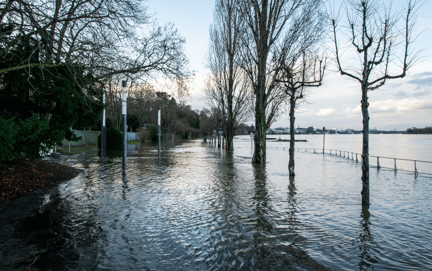 Background Image: a flooded city